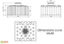 Cuve De Récupération D’eau De Pluie Enterrée – 4000 L Plate 10 Cuve De Récupération D’eau De Pluie Enterrée – 4000 L Plate -Garanta Jardin Magasin dimensions cuve 4000l greenlife