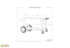 Chariot De Jardinage En Acier à Roulettes - Swivel -Garanta Jardin Magasin dimensions plan chariot potager