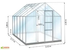 Serre De Jardin En Verre Trempé Lams 8,3 M² - Carvi Vert 11 Serre De Jardin En Verre Trempé Lams 8,3 M² - Carvi Vert -Garanta Jardin Magasin dimensions serre lams carvi 8 08m2 1