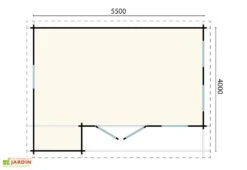 Studio De Jardin En Bois D’épicéa Brut Andrew – 22 M² -Garanta Jardin Magasin dimensions studio jardin bois andrew