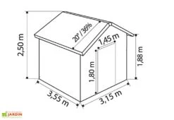 Grosfillex Abri De Jardin PVC Utility 11 -Garanta Jardin Magasin dimensions utility11 3d