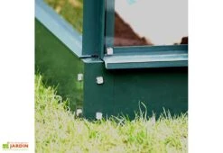 Serre De Jardin En Verre Trempé Lams 4,9 M² - Allium Vert 12 Serre De Jardin En Verre Trempé Lams 4,9 M² - Allium Vert -Garanta Jardin Magasin embase en aluminium vert