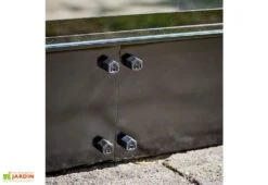 Halls Embase Pour Serre De Jardin En Acier Galvanisé Qube 610 Noir -Garanta Jardin Magasin embase serre jardin acier galvanise qube 610 noir 1