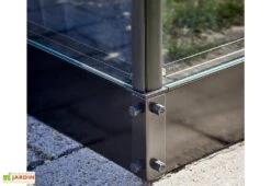 Halls Embase Pour Serre De Jardin En Acier Galvanisé Qube 610 Noir