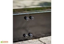 Halls Embase Pour Serre De Jardin En Acier Galvanisé Qube 66 Noir -Garanta Jardin Magasin embase serre jardin acier galvanise qube 66 noir 1