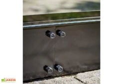 Halls Embase Pour Serre De Jardin En Acier Galvanisé Qube 68 Noir -Garanta Jardin Magasin embase serre jardin acier galvanise qube 68 noir