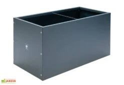 Jardinière Rectangulaire En Métal Thermolaqué Gris Anthracite -Garanta Jardin Magasin ensemble jardiniere2 hg