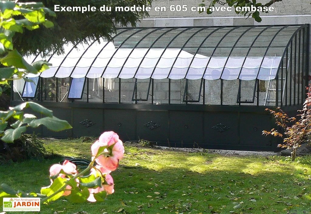 Serre Adossée Ancienne En Aluminium Et Verre Trempé 4mm Chambord 530x280 5 Serre Adossée Ancienne En Aluminium Et Verre Trempé 4mm Chambord 530x280 – Image 3