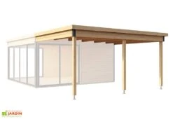 Extension De Toit En Bois D’épicéa Brut Pour Domeo 5 – 12,5 M²
