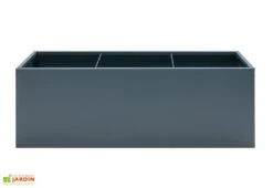 Jardinière Rectangulaire En Métal Thermolaqué Gris Anthracite -Garanta Jardin Magasin face jardiniere hg