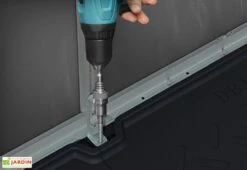 Abri De Jardin En Aluminium Et Polycarbonate 227 Cm – Rubicon Anthracite -Garanta Jardin Magasin fixation plancher abri jardin rubicon canopia palram