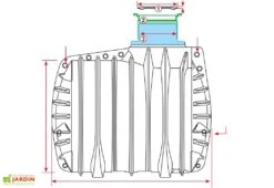 Cuve Recuperateur Eau Enterree 4500 L -Garanta Jardin Magasin g0001282 cote