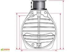 Cuve Recuperateur Eau Enterree 4500 L -Garanta Jardin Magasin g0001282 face