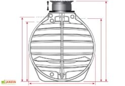 Cuve Recuperateur Eau Enterree 6000 L 8 Cuve Recuperateur Eau Enterree 6000 L -Garanta Jardin Magasin g0001283 face