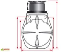 Cuve Recuperateur Eau Enterree 2000 L -Garanta Jardin Magasin g0002243 face