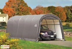 Abri Voiture En Toile : Polyéthylène Gris 610 X 370 Cm – 22,57 M²