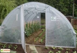 Serre Tunnel Tonneau En Polyéthylène 27 M² - Gothique 6 X 4,5 M -Garanta Jardin Magasin gothique 6 m 2 portes web