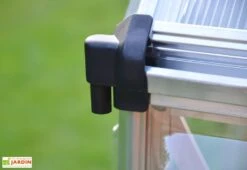 Serre De Jardin En Aluminium Et Polycarbonate Balance – Silver 2,44 M -Garanta Jardin Magasin gouttiere serre alu canopia 1