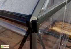 Serre De Jardin En Aluminium Et Polycarbonate Balance – Gris -Garanta Jardin Magasin gouttiere serre balance grey canopia 1 1