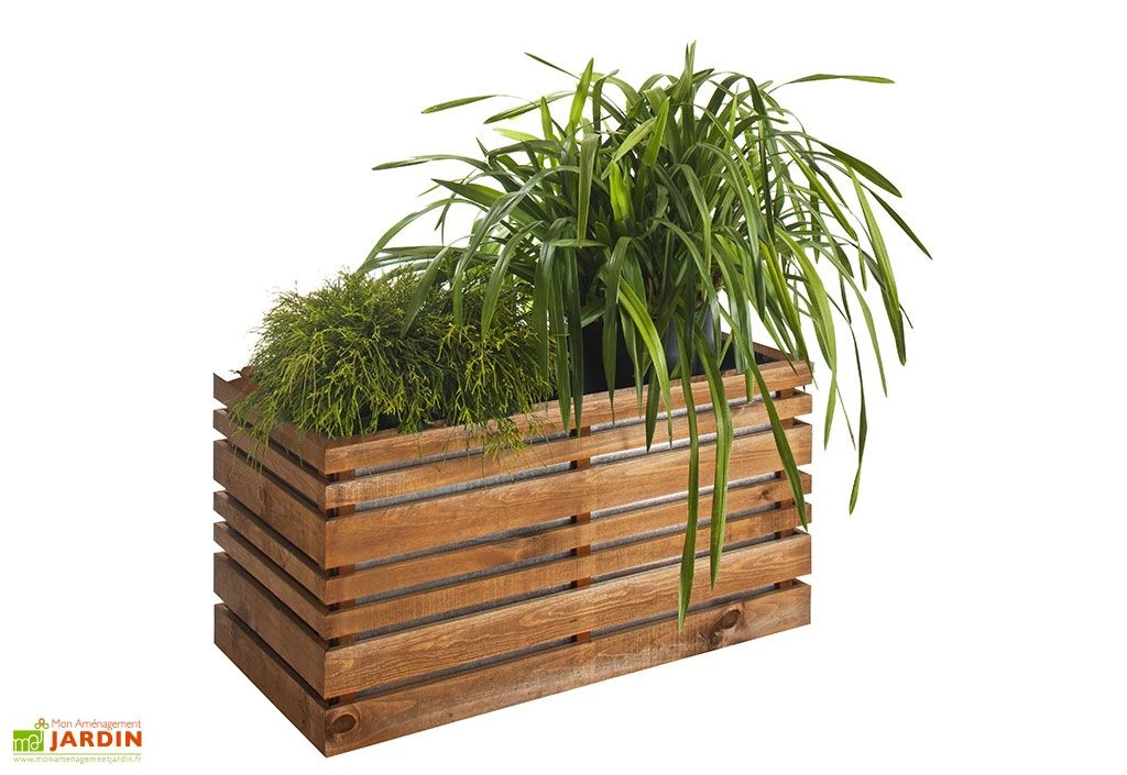 Bac à Fleurs En Bois Lign Z (100x50x50cm) 3 Bac à Fleurs En Bois Lign Z (100x50x50cm)