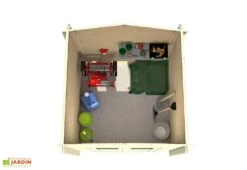 Abri De Jardin En Bois D’épicéa FSC – 180 X 180 X 214 Cm -Garanta Jardin Magasin interieur abri de jardin bois