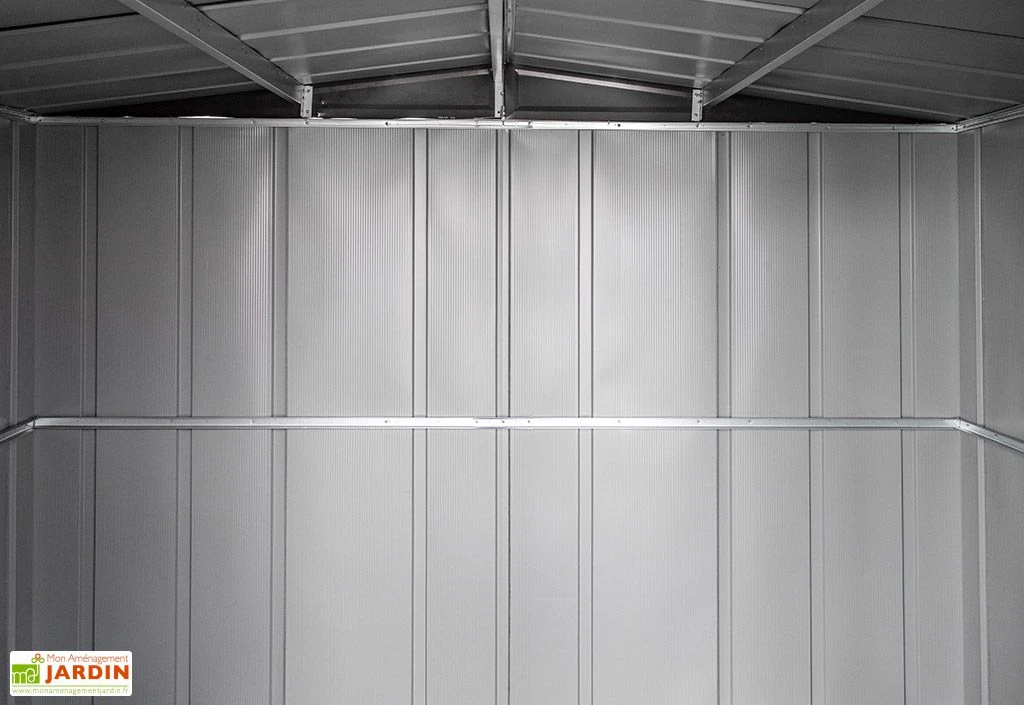 Abri De Jardin En Acier Galvanisé Imitation Bois Woodlake - 2,93 M² 7 Abri De Jardin En Acier Galvanisé Imitation Bois Woodlake - 2,93 M² – Image 5