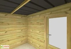 Abri De Jardin En Bois De Pin Traité Et Toiture Bac Acier – 6,7 M² -Garanta Jardin Magasin interieur petit abri jardin bois