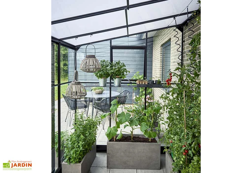Halls Serre De Jardin Adossée En Verre Trempé Qube Lean-to 612 – 7,1 M² 5 Halls Serre De Jardin Adossée En Verre Trempé Qube Lean-to 612 – 7,1 M² – Image 3