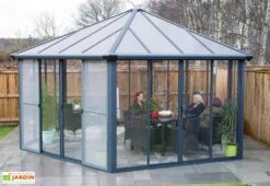 Jardin D’Hiver GARDA Gris Anthracite 5,95 X 5,17 X 3,32 M 9 Jardin D’Hiver GARDA Gris Anthracite 5,95 X 5,17 X 3,32 M -Garanta Jardin Magasin jardin hiver aluminium tonnelle garda palram 19m2