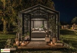 Serre De Jardin En Bois Et Verre Trempé Avec Panneaux Occultants – Tournesol -Garanta Jardin Magasin jardin hiver bois verre trempe stali design 06