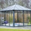 Jardin D’Hiver GARDA Gris Anthracite 5,95 X 5,17 X 3,32 M -Garanta Jardin Magasin jardin hiver ferme gazebo hexagonal garda gris anthracite 597x517x332cm 2