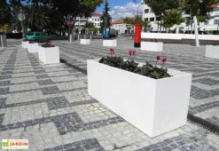 Jardinière En Béton Fibré Retkube 120 (120x40) -Garanta Jardin Magasin jardiniere beton fibre blanc 120x40cm 2