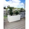Jardinière En Béton Fibré Retkube 100 (100x40) -Garanta Jardin Magasin jardiniere beton renforce blanc 100x40cm