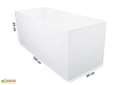 Jardinière En Béton Fibré Retkube 100 (100x40) -Garanta Jardin Magasin jardiniere beton renforce fibre 100x40cm blanc