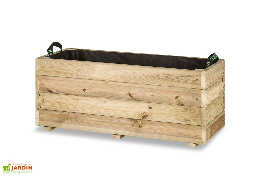 Jardinière En Bois De Pin Traité Ghio - 90 X 40 X 40 Cm 3 Jardinière En Bois De Pin Traité Ghio - 90 X 40 X 40 Cm