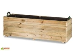 Jardinière En Bois De Pin Traité Ghio - 120 X 40 X 40 Cm