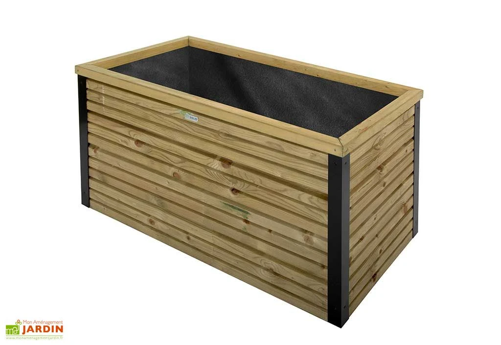 Solid Jardinière En Bois De Pin Traité 50 X 100 X 50 Cm 3 Solid Jardinière En Bois De Pin Traité 50 X 100 X 50 Cm