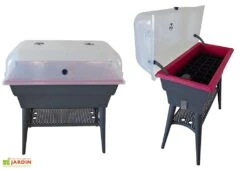 Jardinière Calipso Combi 40L Mini Serre Double Paroi + Réserve D'Eau H80cm -Garanta Jardin Magasin jardiniere calipso combi double paroi mini serre 40l 1