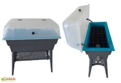 Jardinière Calipso Combi 40L Mini Serre Double Paroi + Réserve D'Eau H80cm -Garanta Jardin Magasin jardiniere calipso combi double paroi mini serre 40l 2