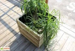 Bac à Fleurs En Bois De Pin Traité Autoclave KÜB 60 X 60 Cm -Garanta Jardin Magasin jardiniere carree bois pin