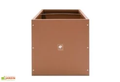 Jardinière Rectangulaire En Métal Thermolaqué Couleur Rouille -Garanta Jardin Magasin jardiniere cote logo