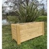 Jardinière Rectangulaire En Bois De Châtaignier Lasuré - Garden -Garanta Jardin Magasin jardiniere en bois lasure