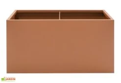 Jardinière Rectangulaire En Métal Thermolaqué Couleur Rouille -Garanta Jardin Magasin jardiniere face