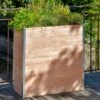 Jardinière En Bois Douglas Et Aluminium 75 X 35 X 80 Cm 2 Jardinière En Bois Douglas Et Aluminium 75 X 35 X 80 Cm -Garanta Jardin Magasin jardiniere haute bois douglas aluminium
