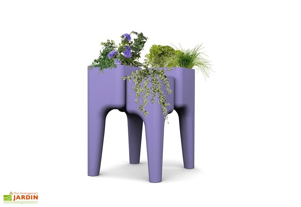 Jardinière Design Kiga M 4 Bacs Lavande 4 Jardinière Design Kiga M 4 Bacs Lavande – Image 2