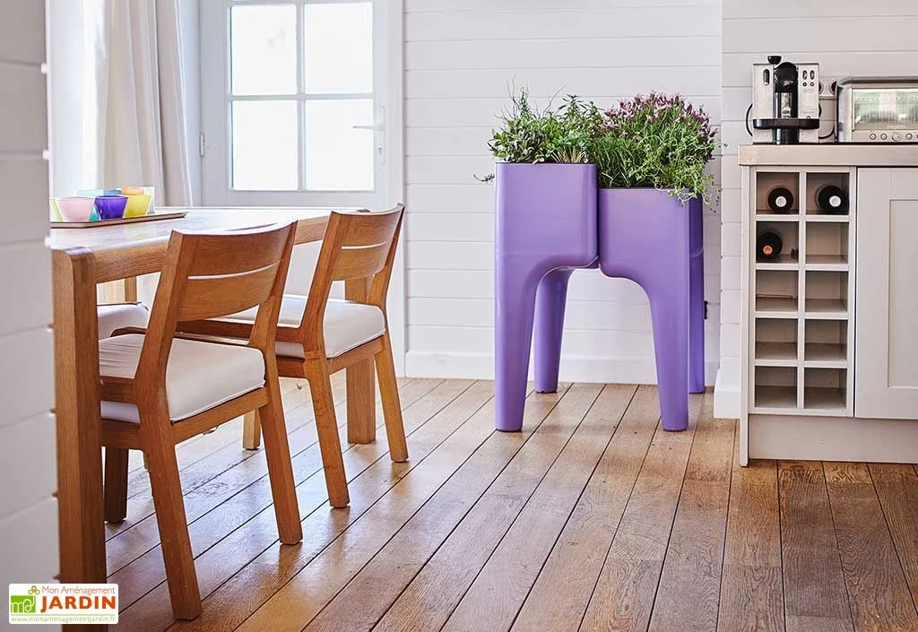 Jardinière Design Kiga M 4 Bacs Lavande 3 Jardinière Design Kiga M 4 Bacs Lavande