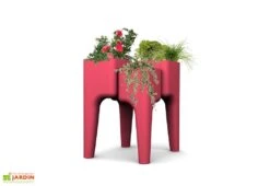 Jardinière Design Kiga M 4 Bacs Fraise -Garanta Jardin Magasin jardiniere kiga polypropylene m fraise 3
