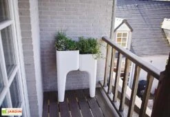 Jardinière Design Kiga S 2 Bacs Blanche