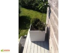 Jardinière En Béton Fibré Kube 45 (45x45) -Garanta Jardin Magasin jardiniere kube beton fibre 45x45 blanc