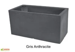 Jardinière Rectangulaire En Polyéthylène Atlantis 100 Cm (pls Coloris) -Garanta Jardin Magasin jardiniere plastique rotomoule double paroi 100cm couleurs 4